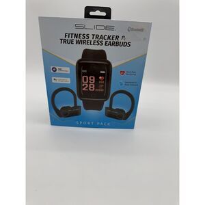 Slide Fitness Tracker and True Wireless Earbuds with Bluetooth